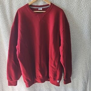 Russell Athletic Men's Crewneck Sweater in Deep Red Size 3XL